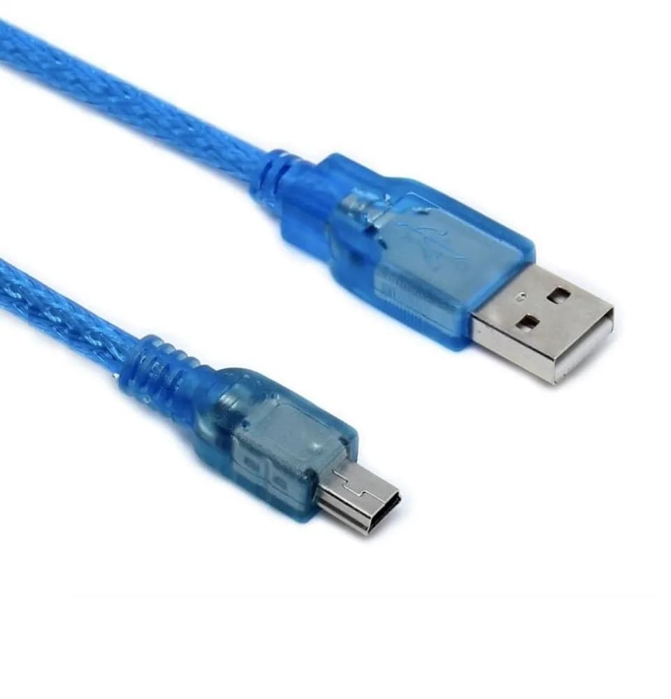 کابل 5 پین (ریدر-اسکنر) شیلددار آبیP-NET USB 2.0 متراژ 30 سانتی متر