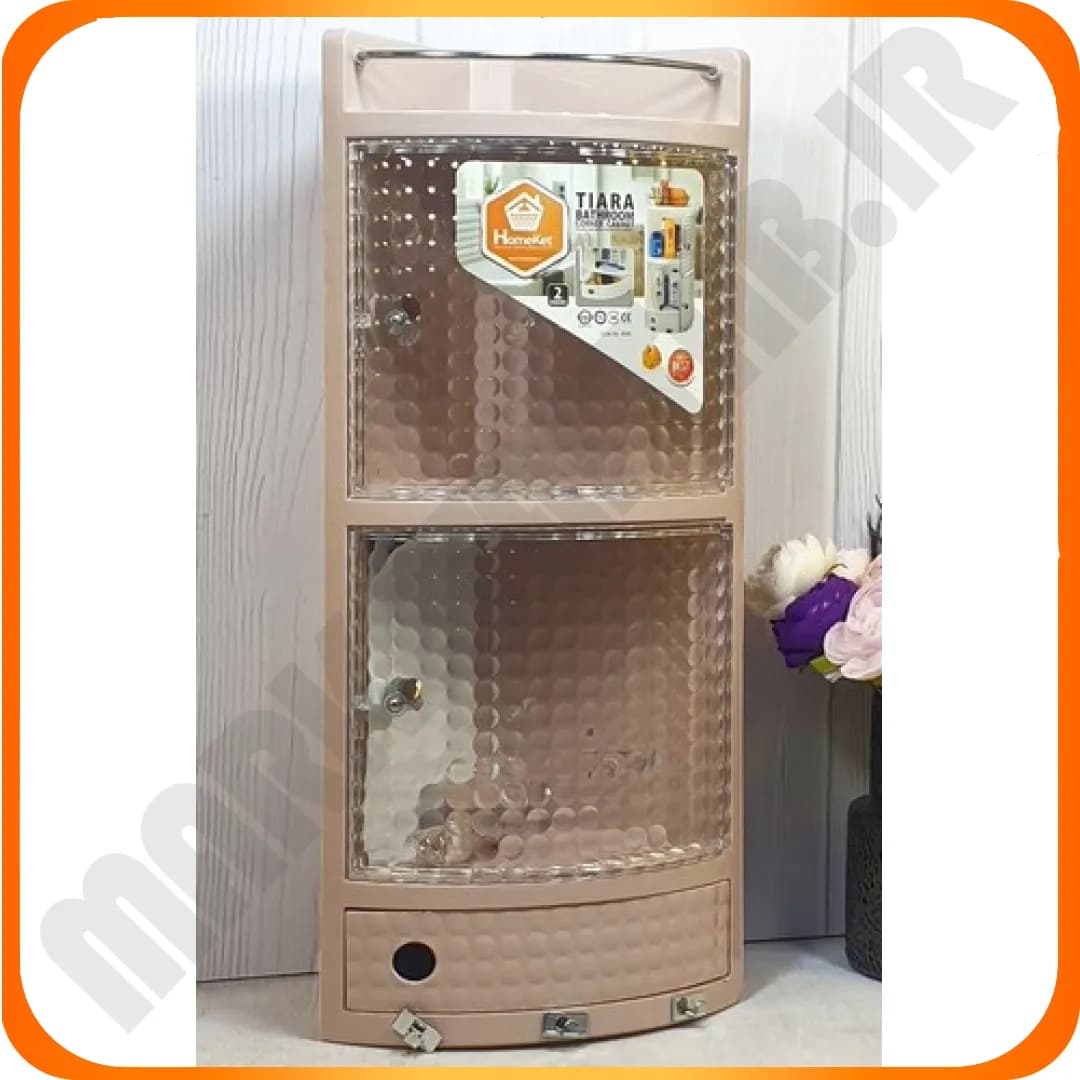 4141 کابین حمام دو درب تیارا صورتی کرپ هومکت