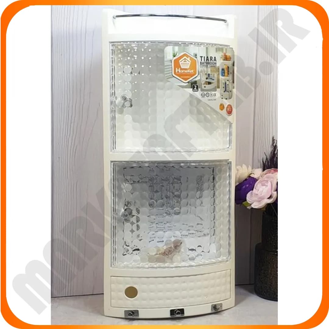 4152 کابین حمام دو درب تیارا سفید هومکت