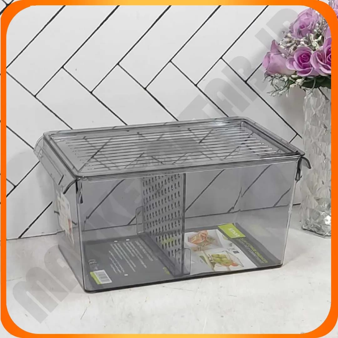 نظم دهنده نشکن دربدار 6 لیتری با منقسم (دودی) 215026 لیمون
