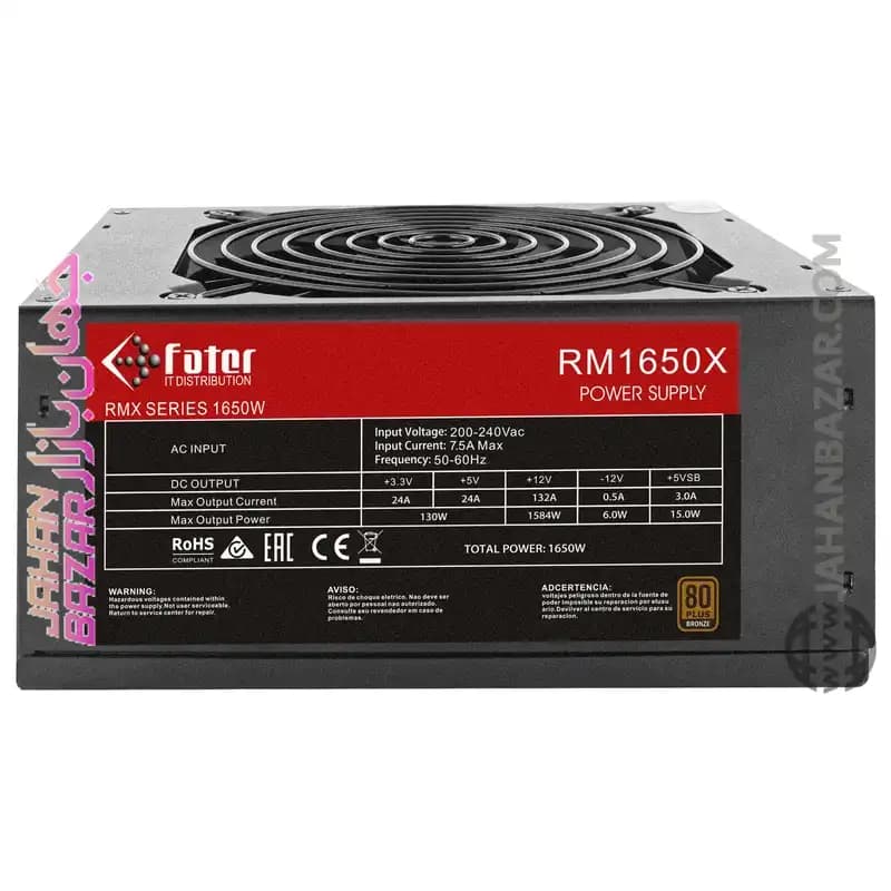 منبع تغذیه 1650 وات فاطر Fater مدل RM1650X — تصویر ۸