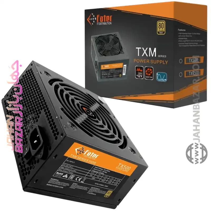 منبع تغذیه 500 وات فاطر Fater مدل TX500 GOLD — تصویر ۴