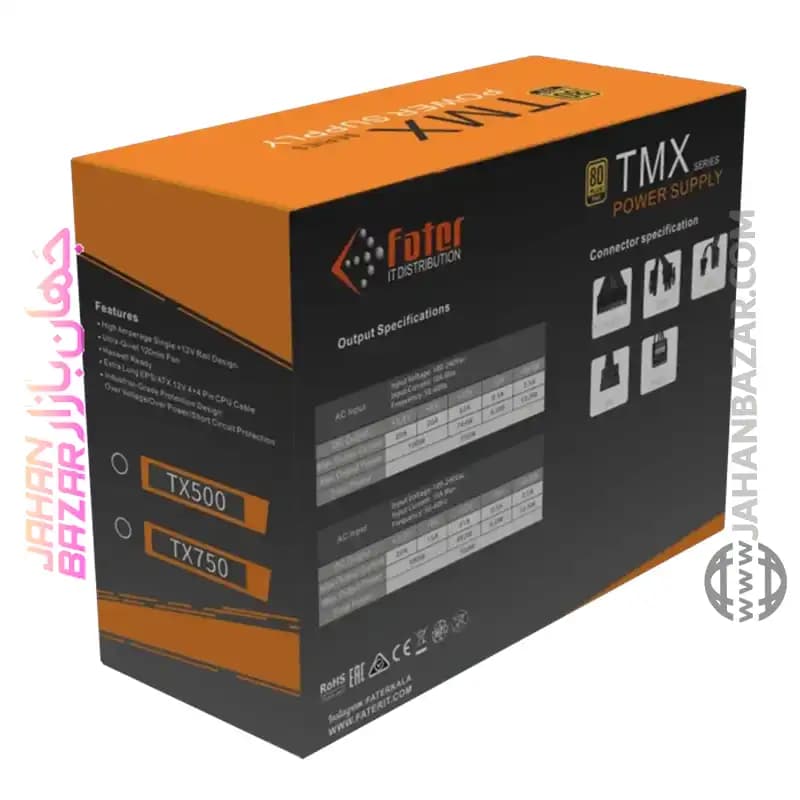 منبع تغذیه 500 وات فاطر Fater مدل TX500 GOLD — تصویر ۷