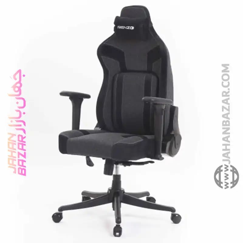 صندلی گیمینگ Renzo رنزو رویال مدل Dynamic FABRIC Black — تصویر ۳