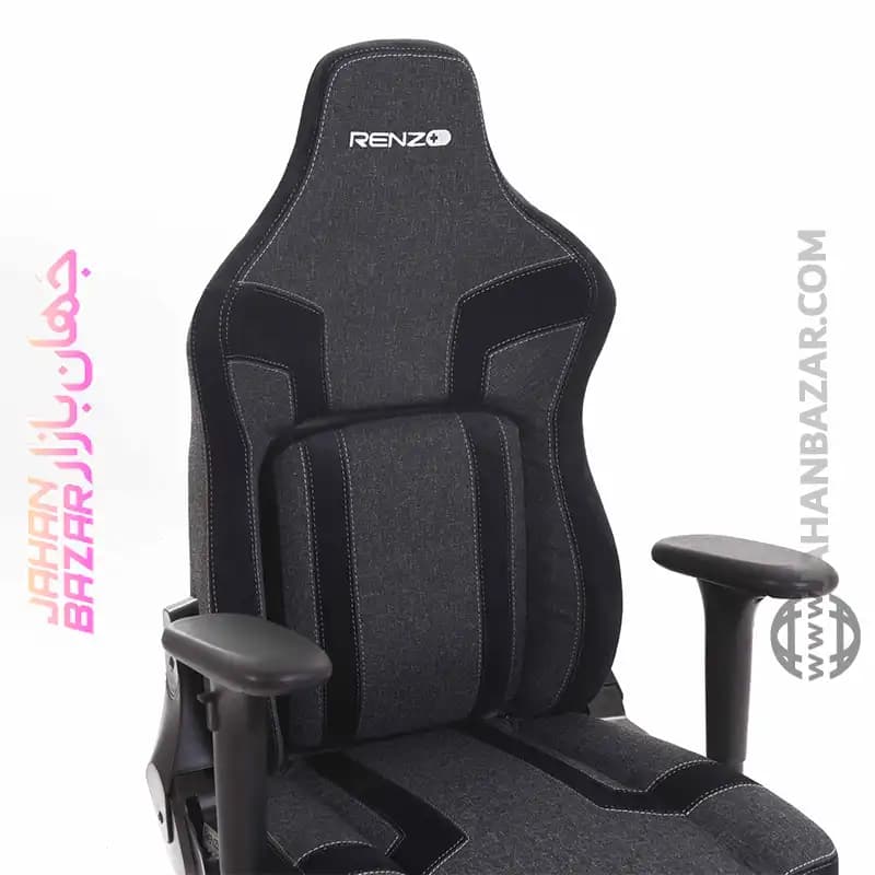 صندلی گیمینگ Renzo رنزو رویال مدل Dynamic FABRIC Black — تصویر ۴