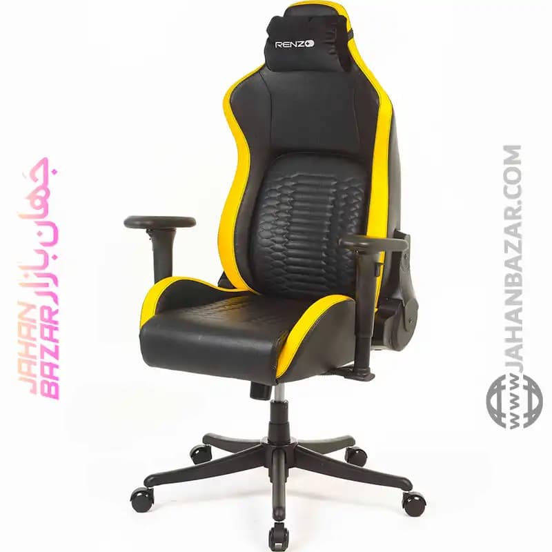 صندلی گیمینگ Renzo رنزو رویال مدل Royal Cyber Yellow — تصویر ۲
