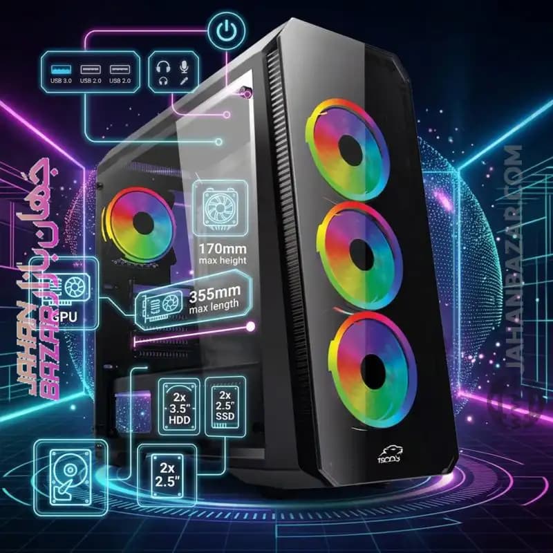 کیس گیمینگ تسکو TSCO مدل GC 4490 — تصویر ۳