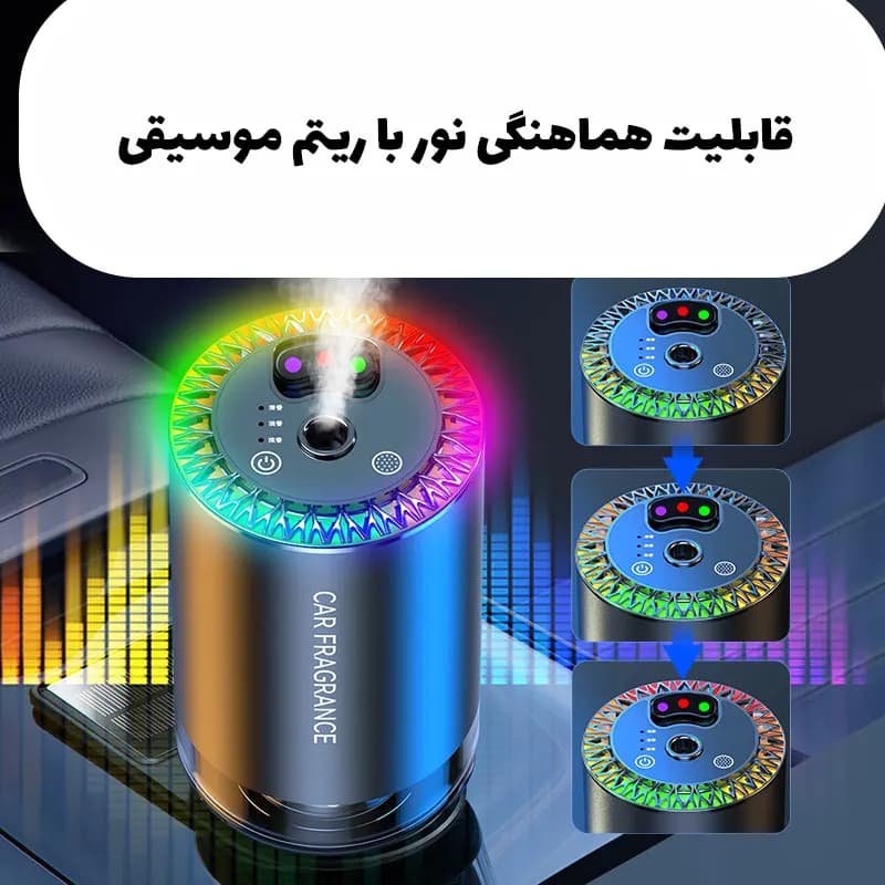 خوشبو کننده هوشمند خودرو مدل F3 RGB — تصویر ۷