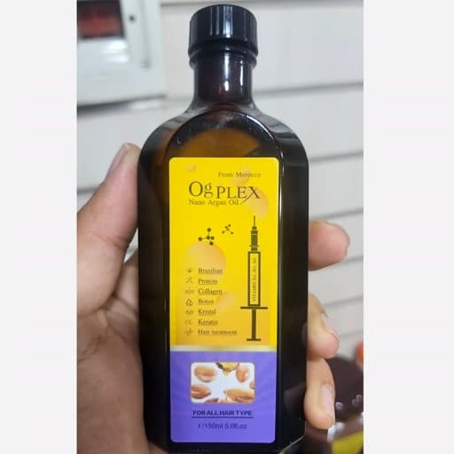 روغن آرگان نانو اوجی پلک س برزیلی حجم 150 میل مخصوص پوست ،مو ، ناخن آبرسانی و درمان خشکی و وزی شدید بافت سبک و بدون سول — تصویر ۲