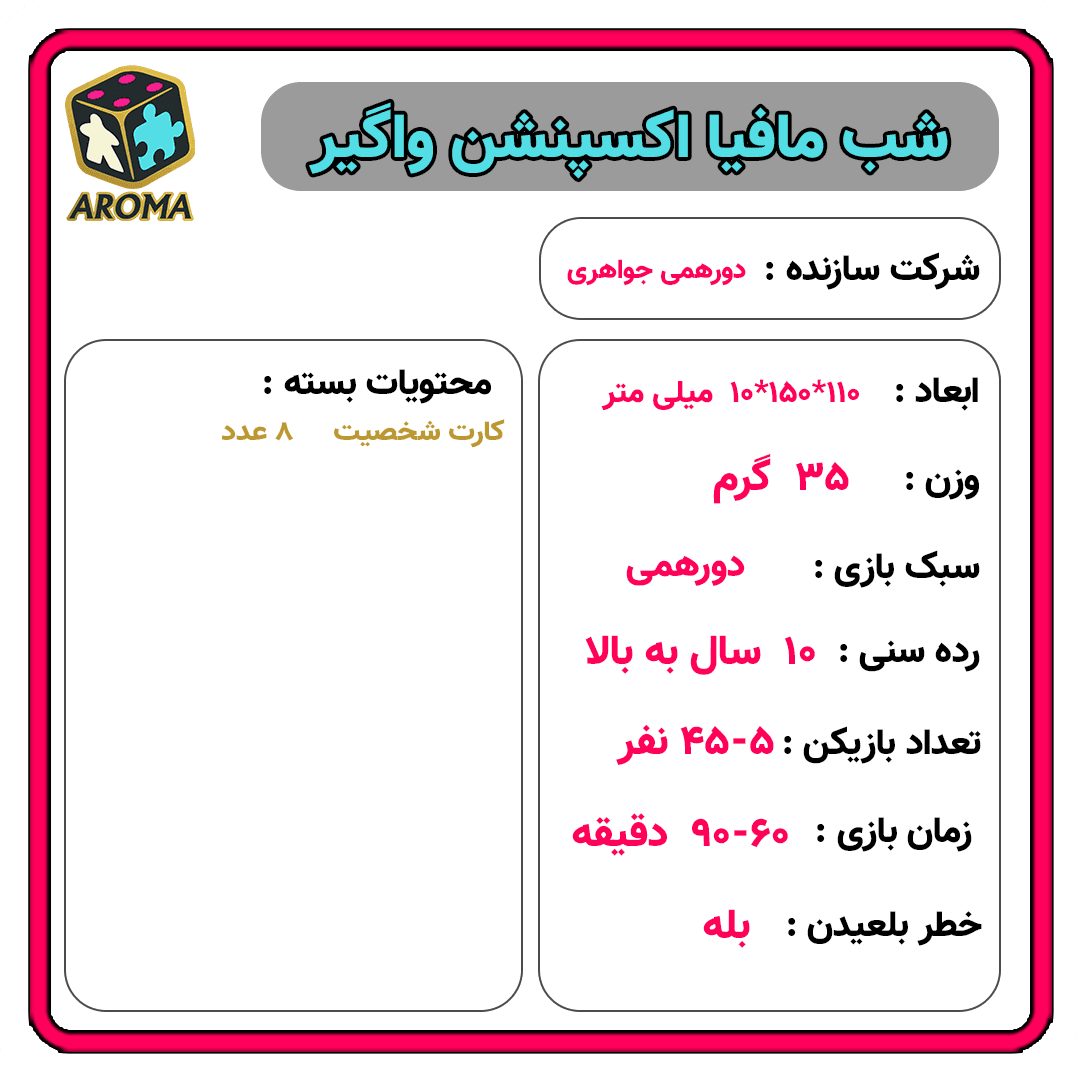 بازی فکری شب مافیا | افزونه واگیر — تصویر ۳