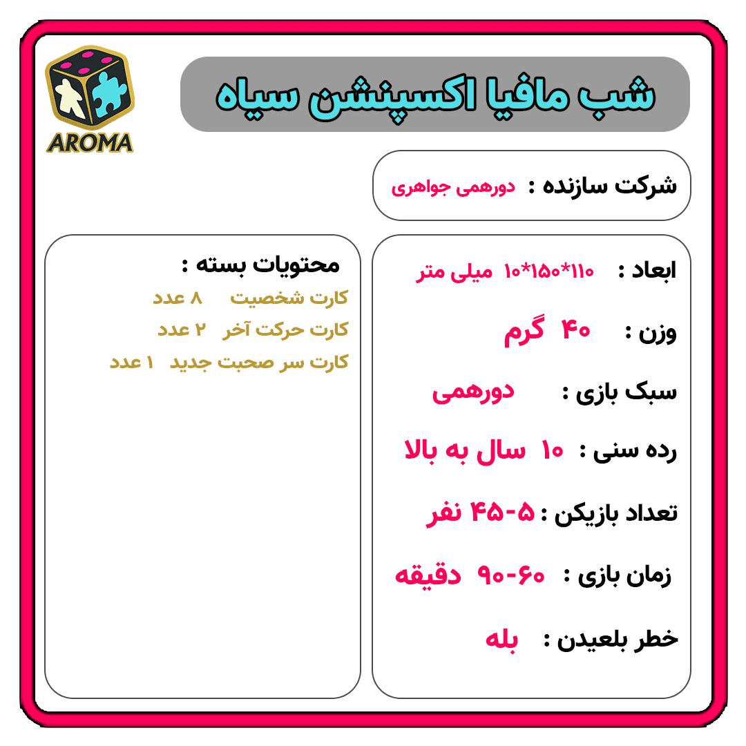 بازی فکری شب مافیا | افزونه سیاه — تصویر ۲