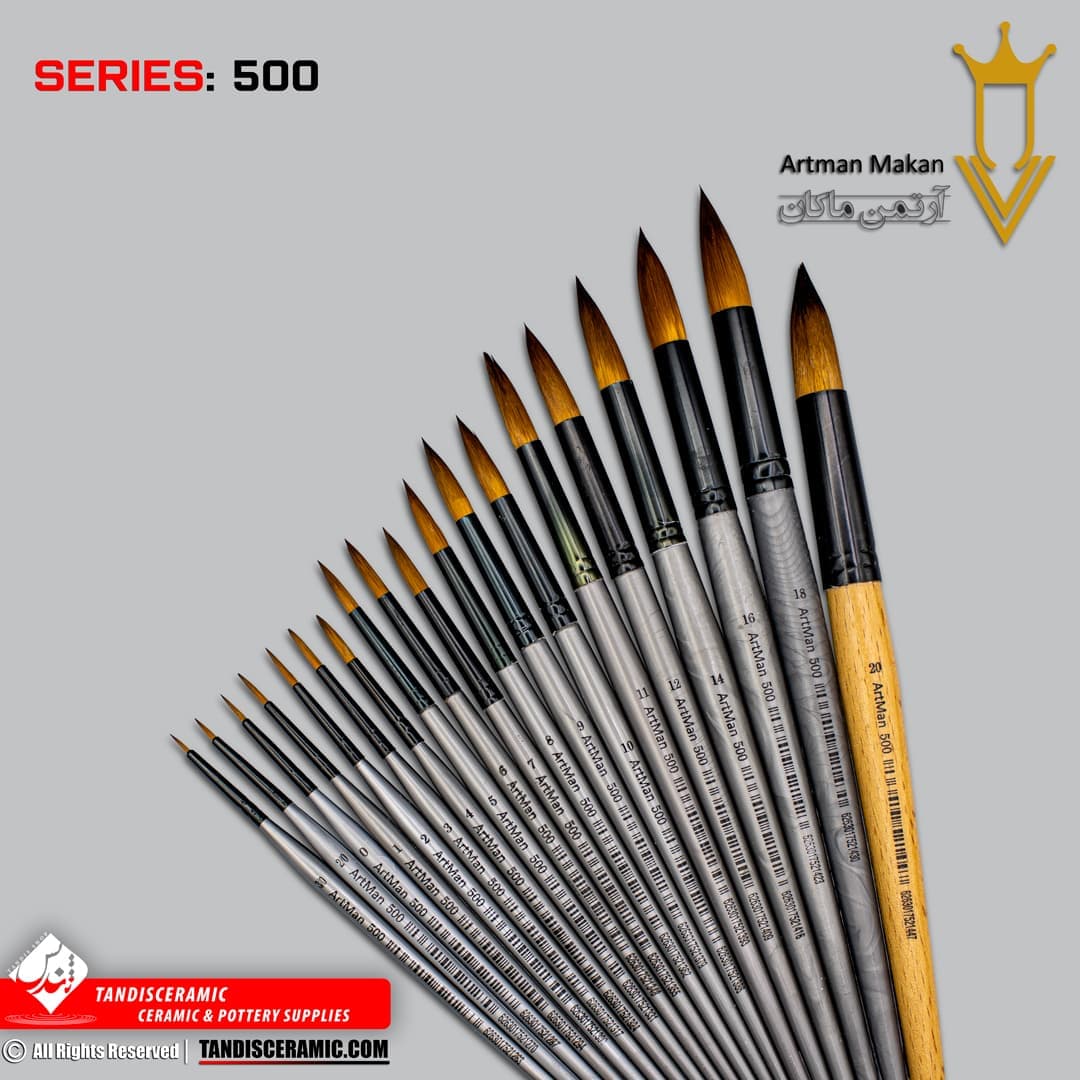 قلم موی گرد شیمیایی آرتمن سری 500 شماره 9 — تصویر ۲