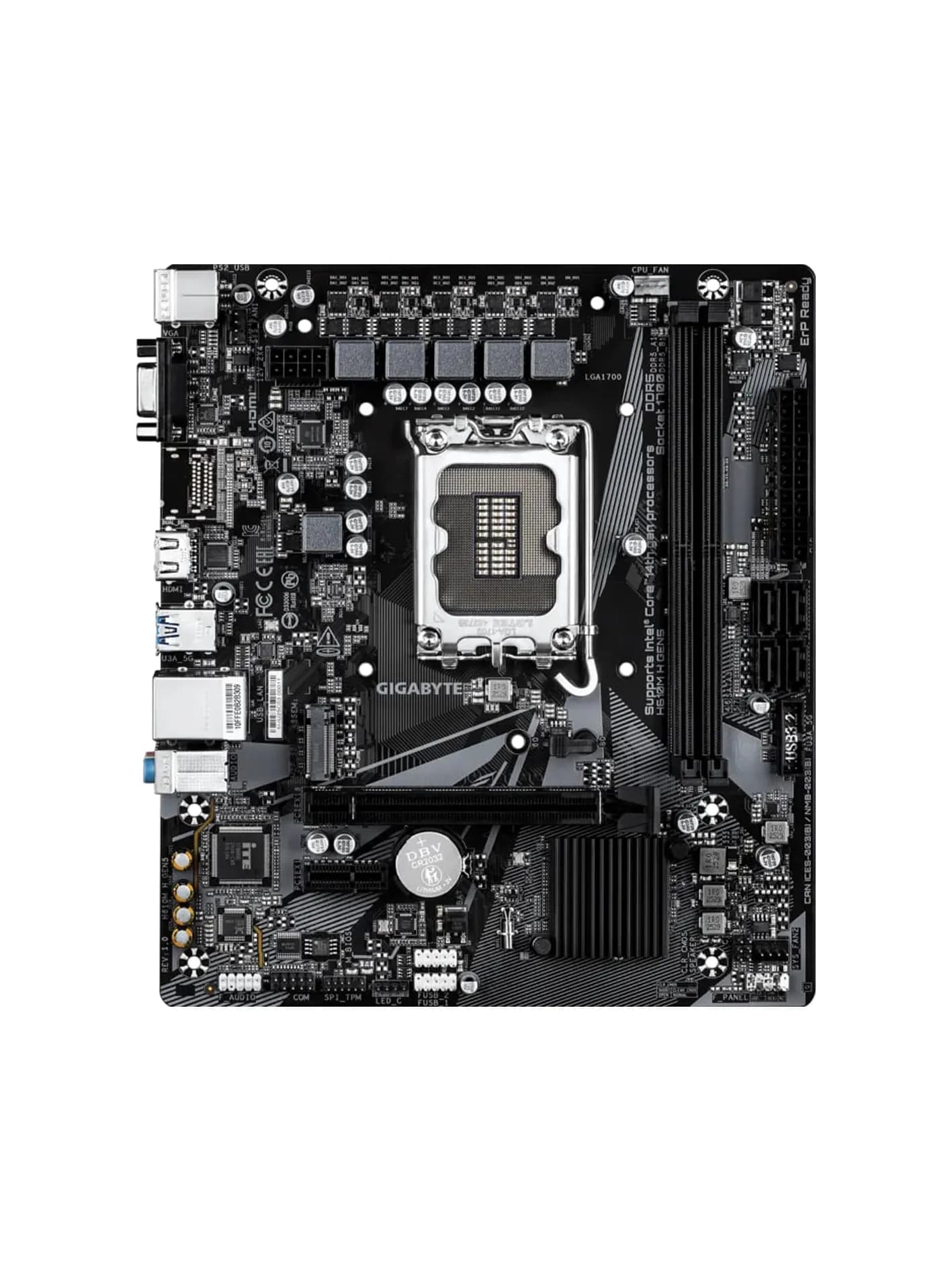 مادربرد گیگابایت H610M H DDR5 — تصویر ۲