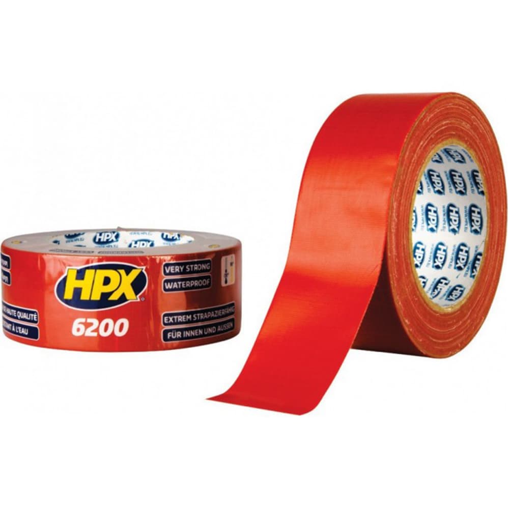 چسب نواری برزنتی نخی مسلح قرمز اچ پی ایکس HPX 6200 Tougher tape 48mm x 25m — تصویر ۲