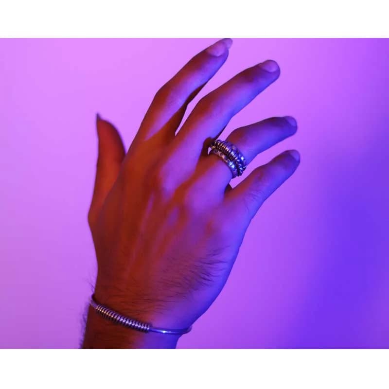 انگشتر نقره انعکاس 2 R0155 — تصویر ۳