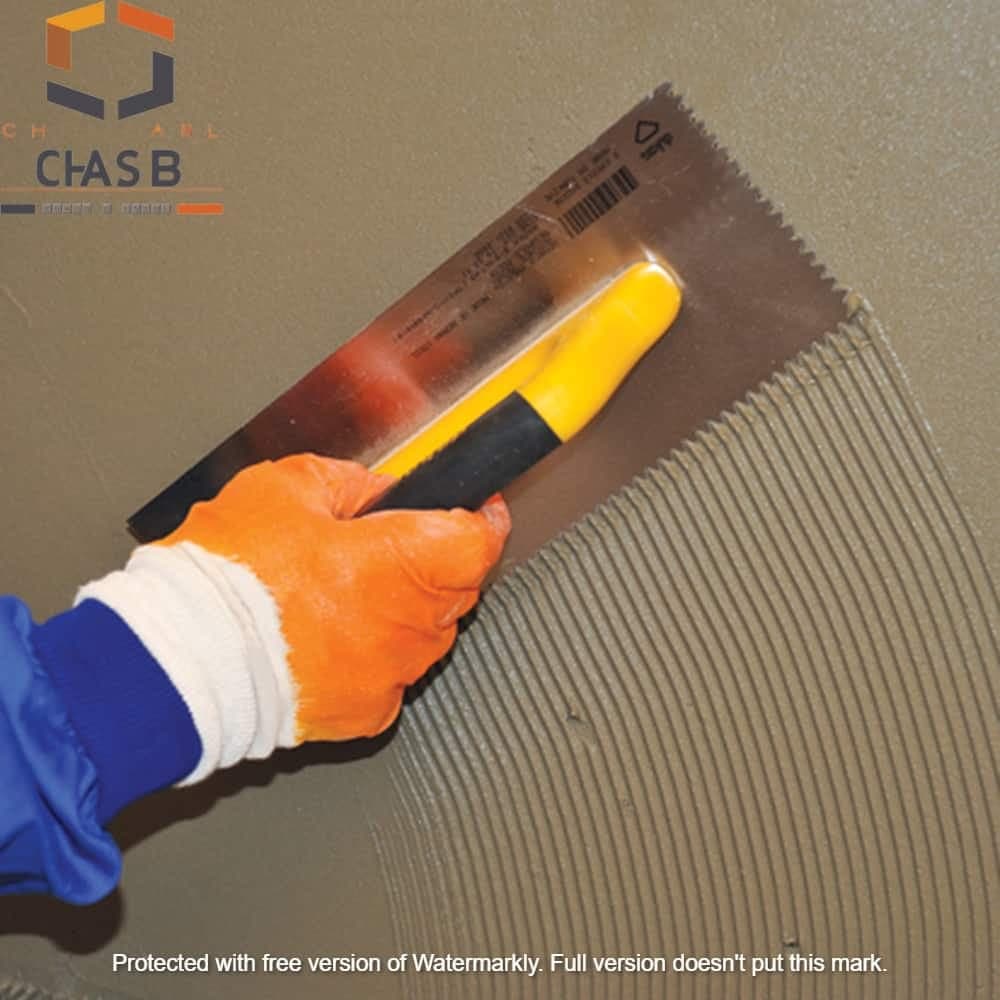 ماله دندانه ریز برند دکور مدل دسته باز – کد 125- dekor Notched Trowel Notched Handle Open — تصویر ۳