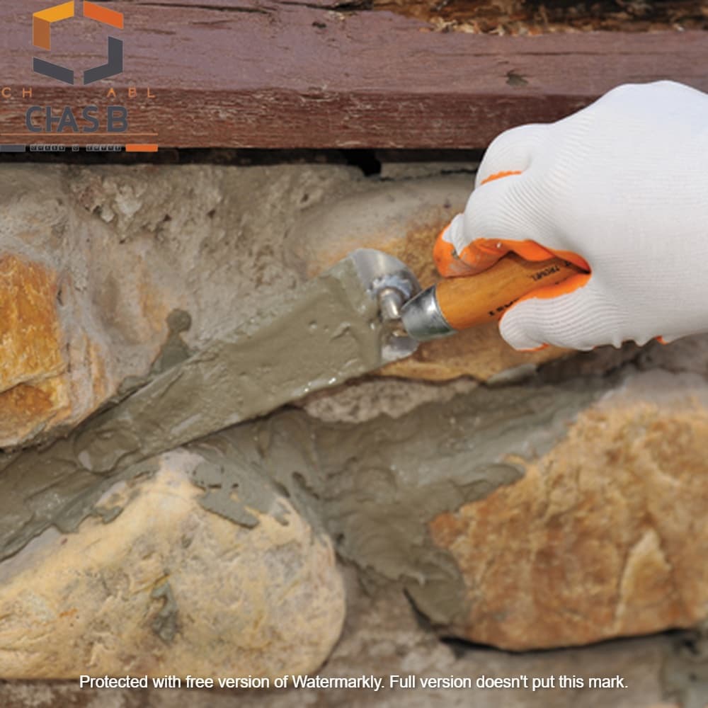 ماله بند کشی مثلثی لبه گرد دسته چوبی برند دکور کد 395 – Dekor wood handle joint trowel code 395 — تصویر ۲