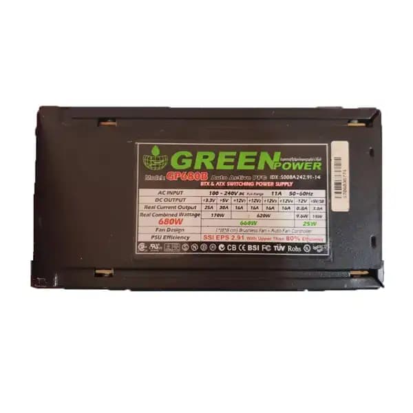 منبع تغذیه استوک گرین مدل GP680B — تصویر ۲