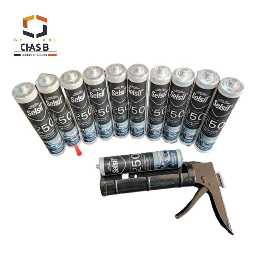 چسب پلی اورتان مشکی سلسیل کارتریج Selsil polyurethane sealant — تصویر ۳