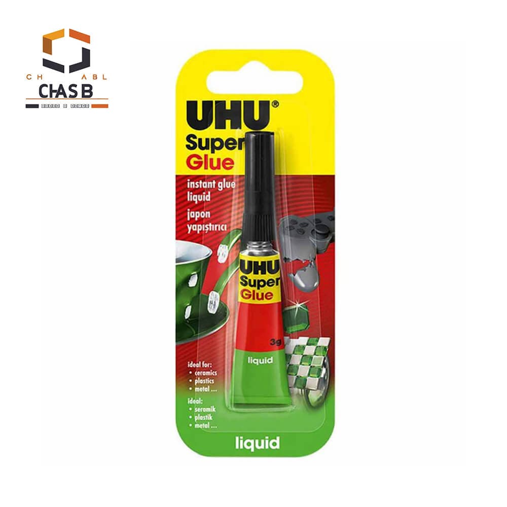 چسب مایع قطره ای سوپرگلو اوهو 3گرمی UHU Liquil Super Glue 3g