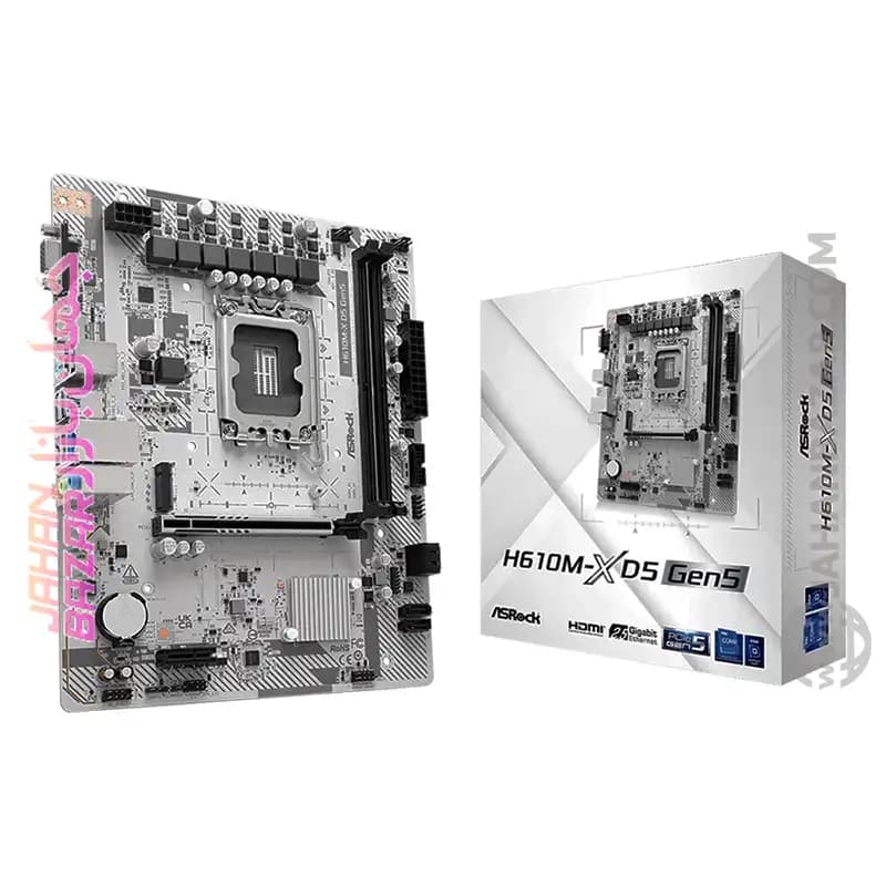 مادربرد ASRock ازراک DDR5 مدل H610M-X D5 Gen5 — تصویر ۲