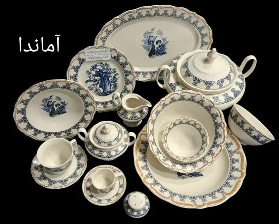 سرویس چینی پردیس طرح آماندا 12 نفره 98 پارچه قالب ایزابل — تصویر ۴