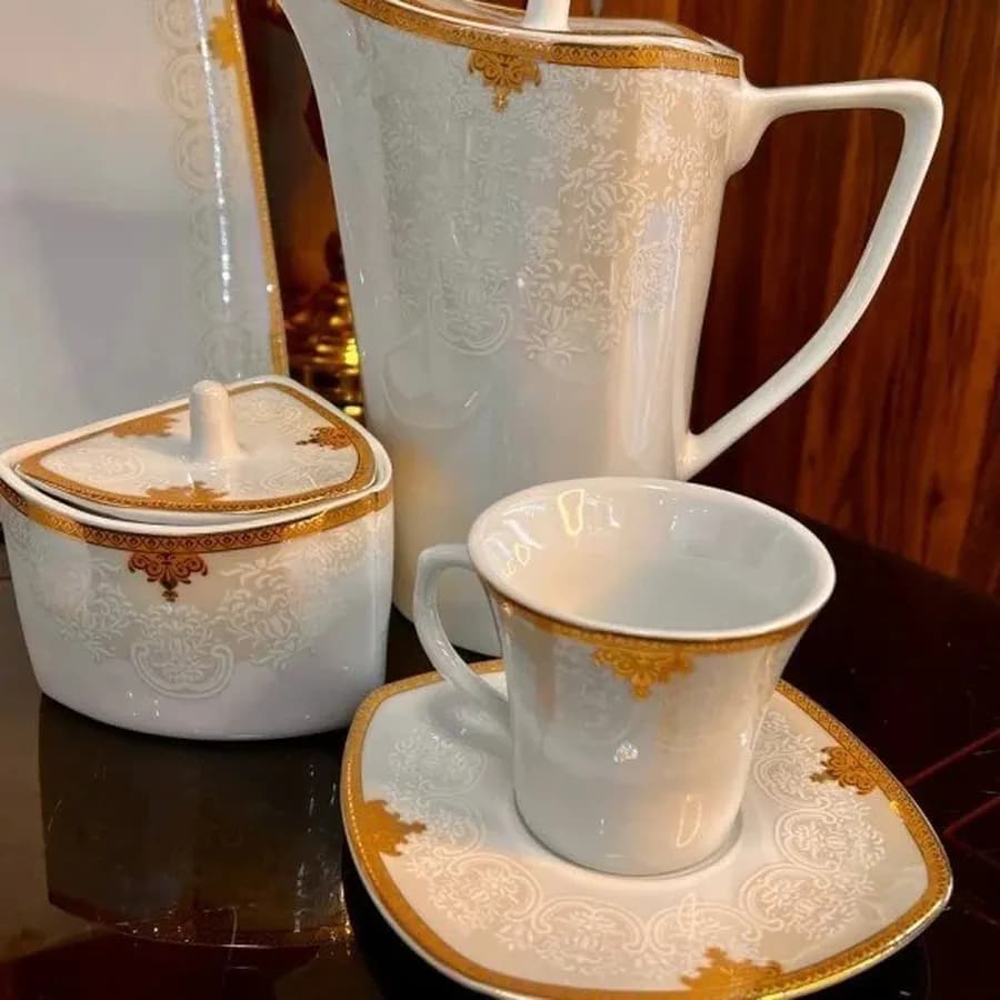 سرویس چینی پردیس طرح توکیو طلایی 6 نفره 30 پارچه کد 2032 — تصویر ۴
