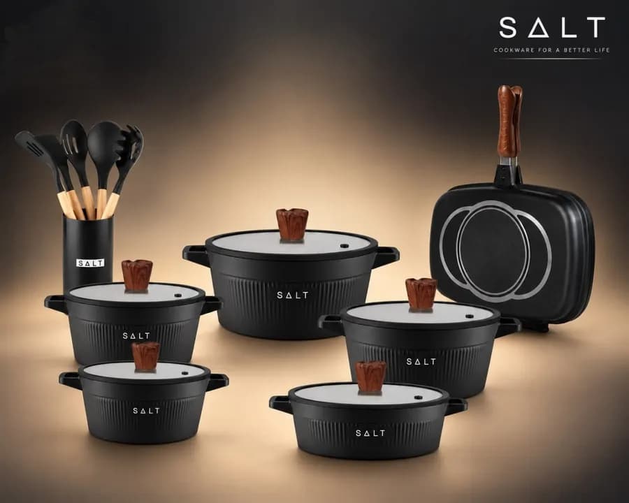 سرویس قابلمه گرانیتی 18 پارچه سالت (SALT)