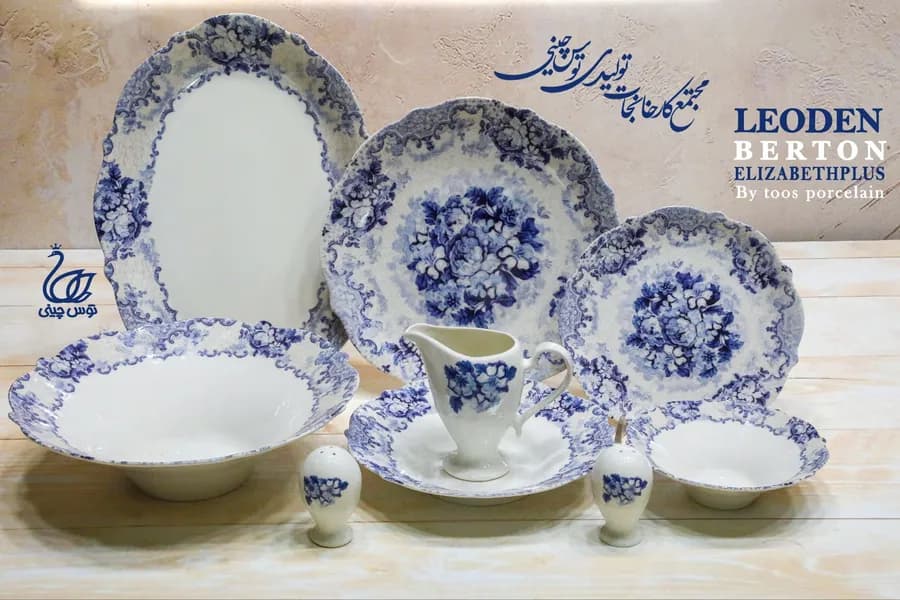 سرویس چینی الیزابت پلاس MAP طرح لئودن 6 نفره 30 پارچه چینی توس قالب برتون