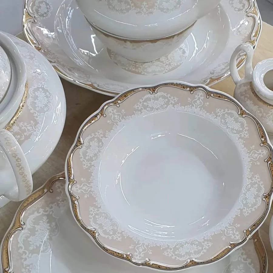 سرویس چینی پردیس طرح مارتا رزگلد 6 نفره 30 پارچه قالب ایزابل — تصویر ۵