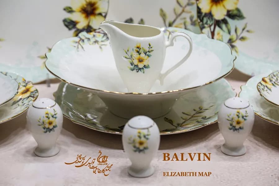 سرویس چینی الیزابت پلاس MAP طرح بالوین 6 نفره 30 پارچه چینی توس — تصویر ۳