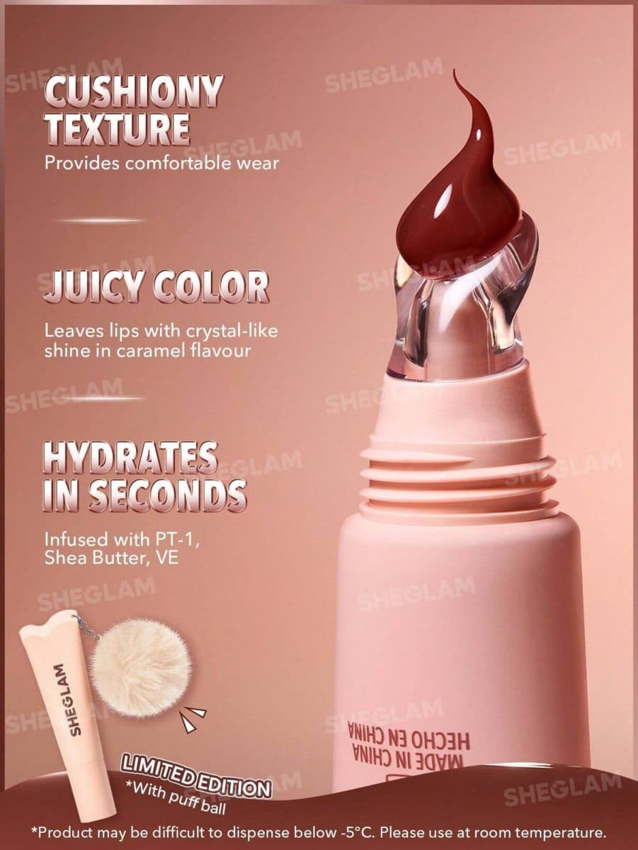 لیپ گلاس آبرسان شیگلم مدل Crystal Glaze رنگ Cocoa Cookie — تصویر ۴