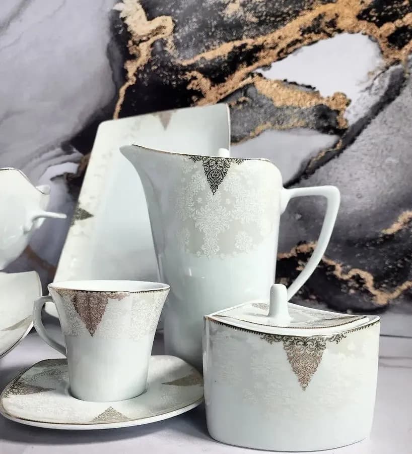 سرویس چینی پردیس طرح مادرید طلایی 6 نفره 30 پارچه کد 2043 — تصویر ۵