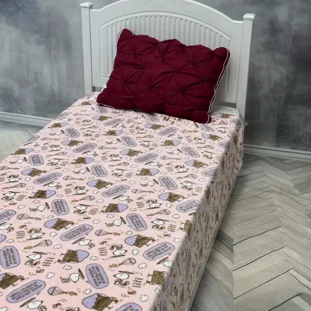 پتو 1نفره ژله‌ای عروسکی طرح چاپ چاپ — تصویر ۴