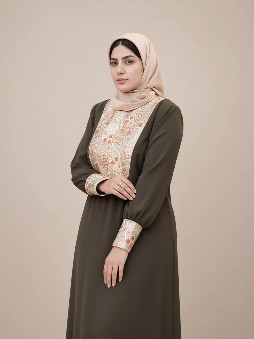 عبا مجلسی زنانه زمرد — تصویر ۲