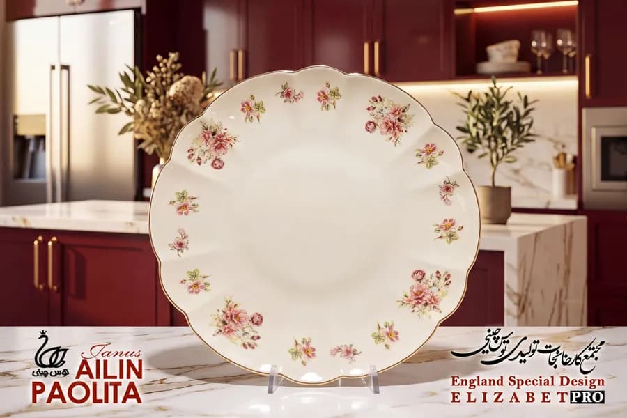 سرویس چینی الیزابت پرومکس طرح پائولیتا 6 نفره 31 پارچه توس چینی ژانوس قالب آیلین — تصویر ۴