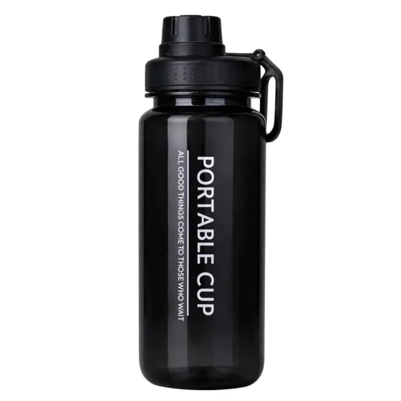 قمقمه ورزشی مدل portable cup با حجم 1000 میلی‌لیتر و بدنه پلی‌کربنات