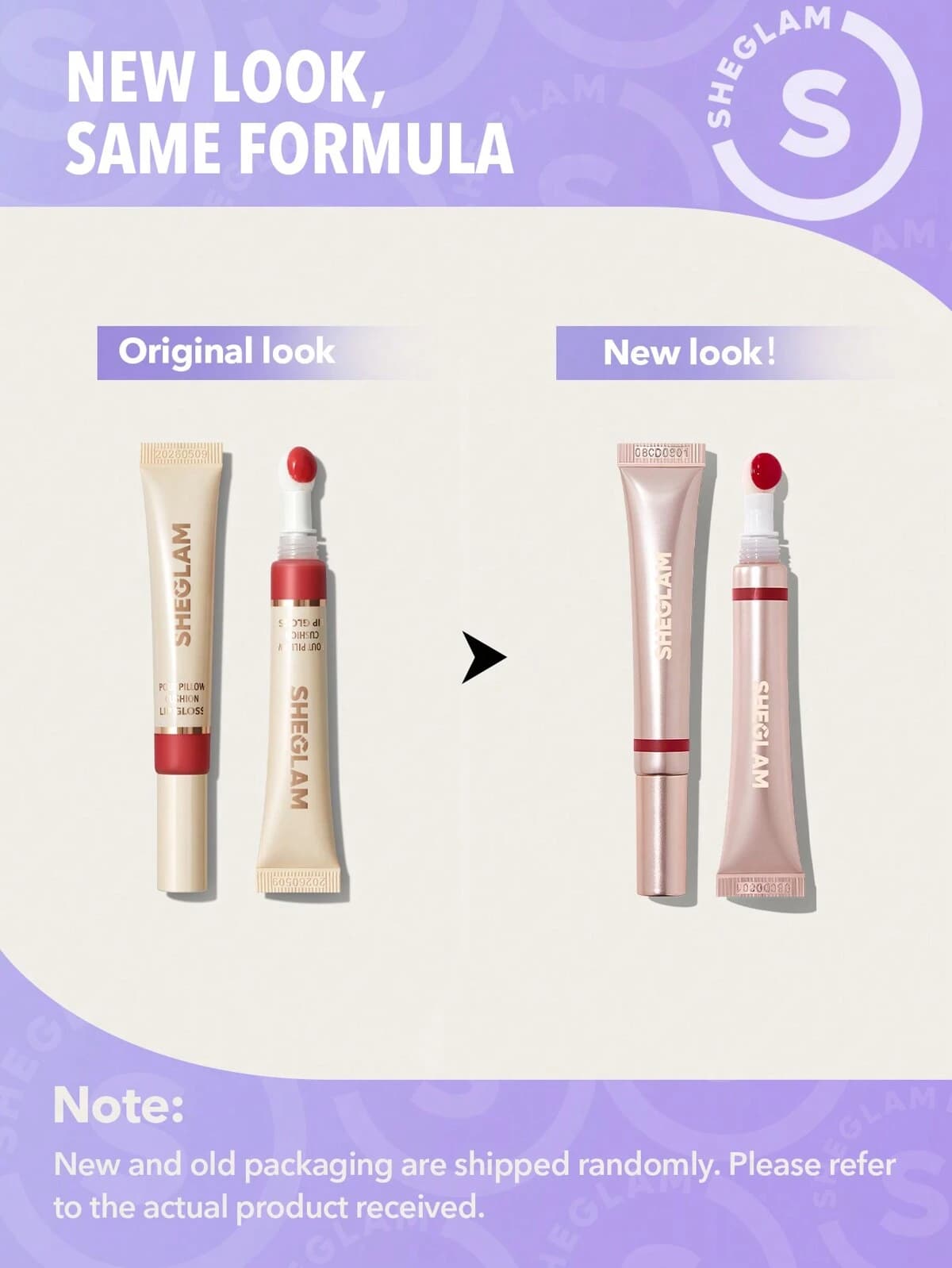 لیپ گلاس پد دار شیگلم مدل POUT PILLOW CUSHION LIP GLOSS رنگ Sweet Dreamz — تصویر ۶