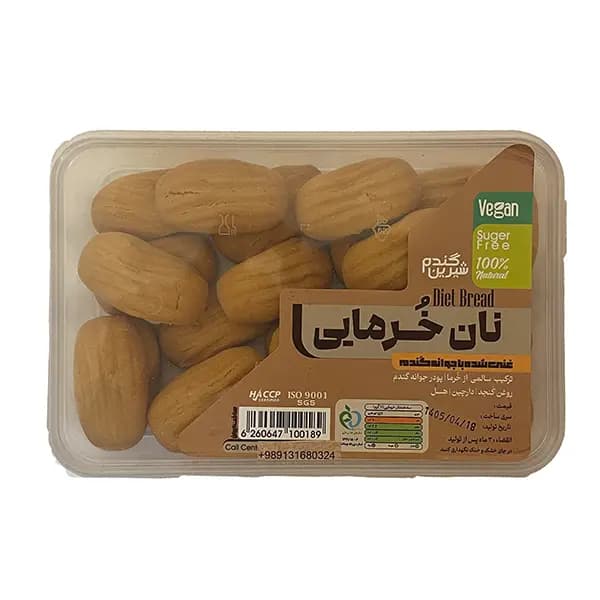 نان خرمایی بدون شکر شیرین گندم
