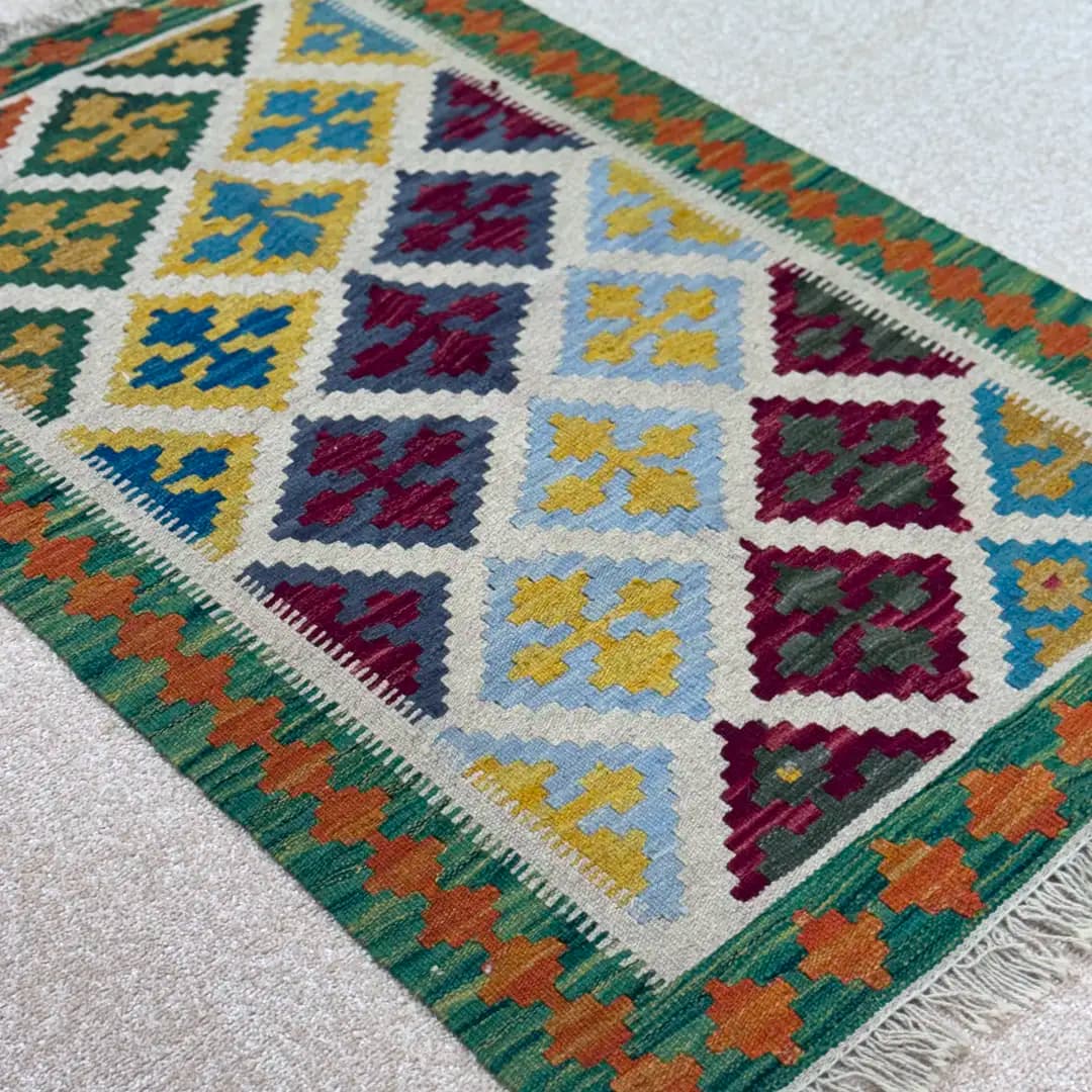 گلیم دستبافت 1.5*1 پشم گوسفندی کد 006 — تصویر ۵