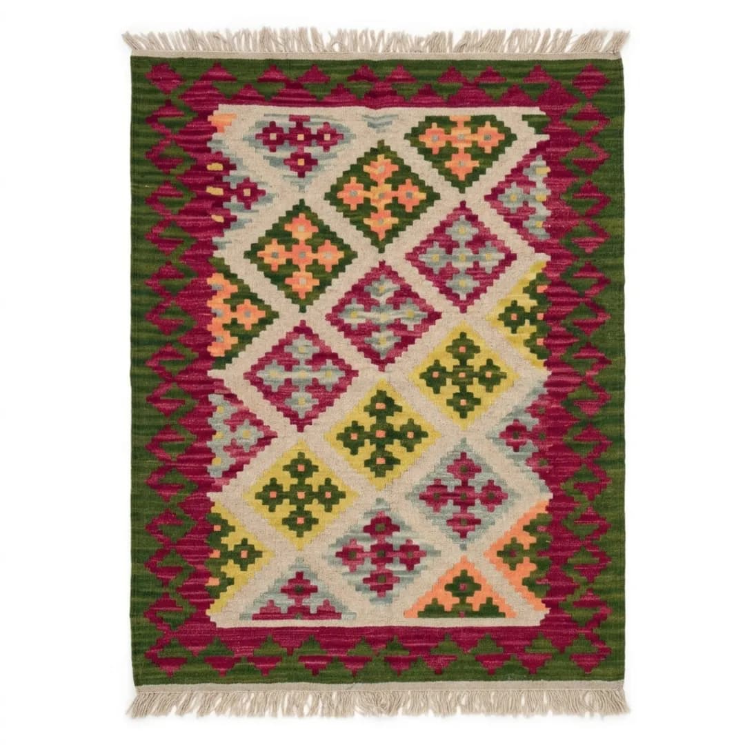 گلیم 1.5*1 پشم گوسفندی کد 0012