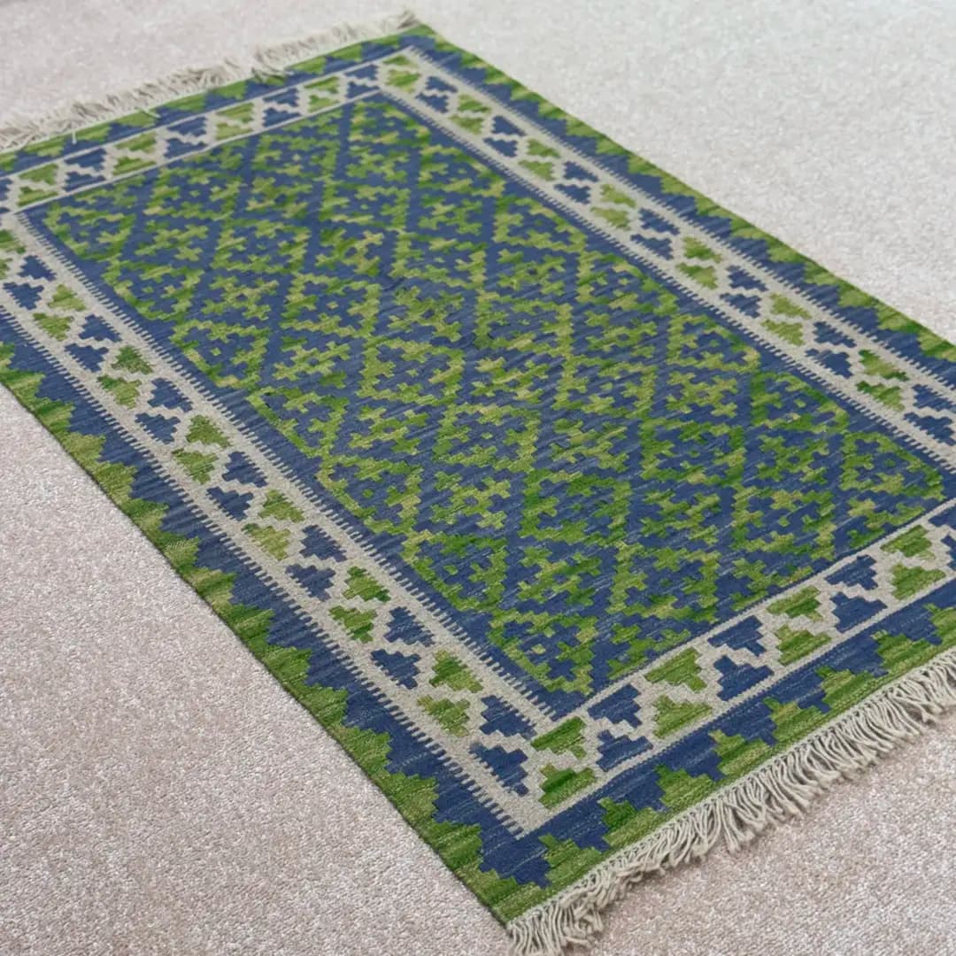 گلیم 1.5*1 پشم گوسفندی کد 0016 — تصویر ۲