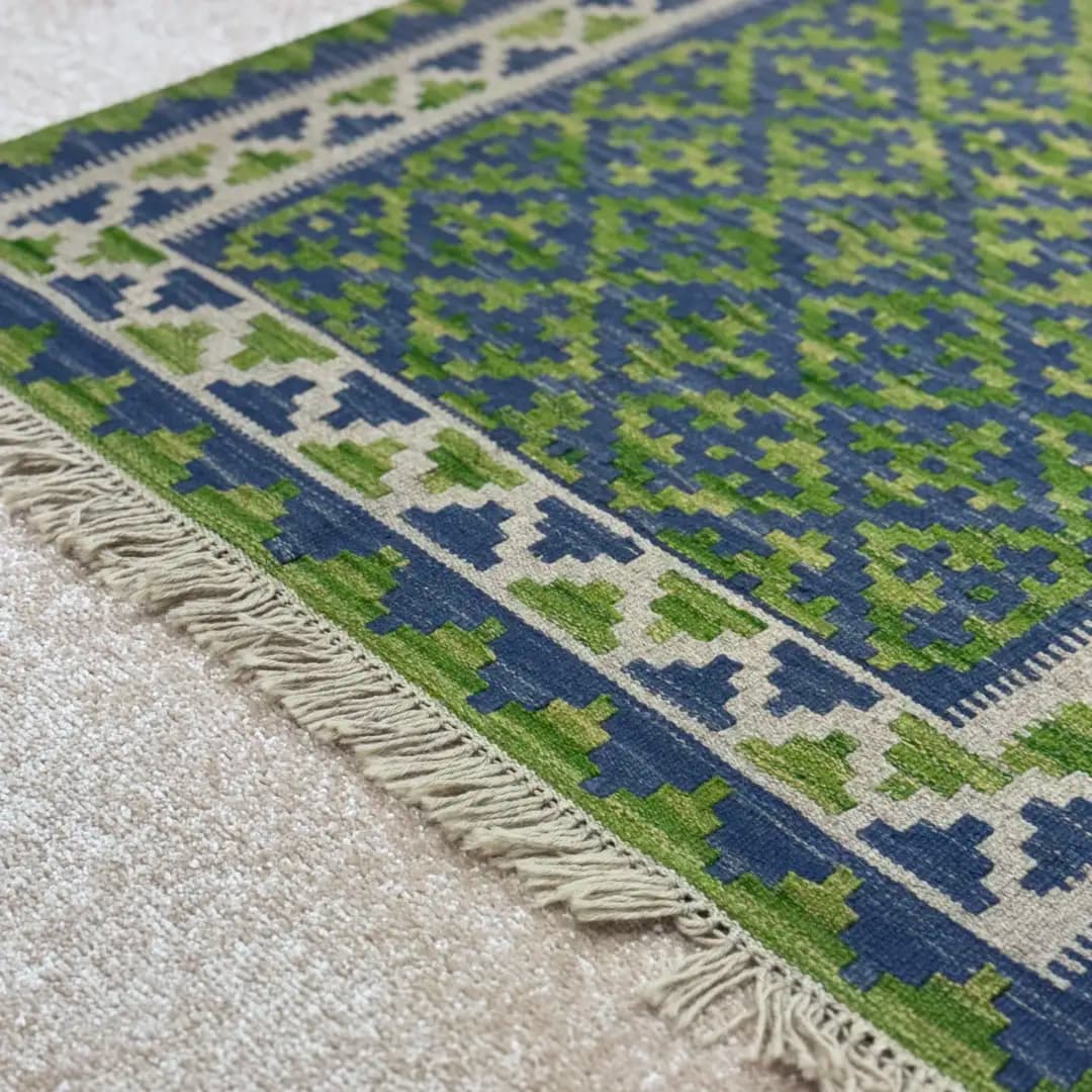 گلیم 1.5*1 پشم گوسفندی کد 0016 — تصویر ۶