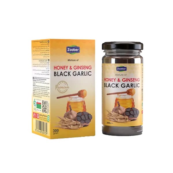 معجون سیر سیاه ،عسل و جنسینگ 300 گرم زوبر