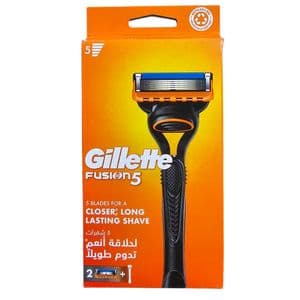 تیغ خودتراش ژیلت اصل فیوژن 5 لبه با 2 سر یدک Gillette Fusion 5
