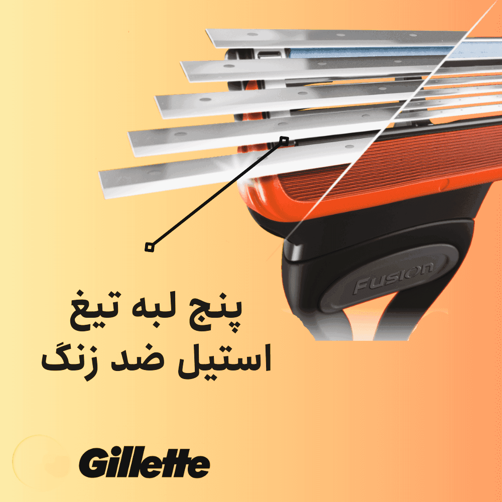 بسته 4 عددی یدک فیوژن 5 ژیلت gillette fusion 5 blades — تصویر ۶