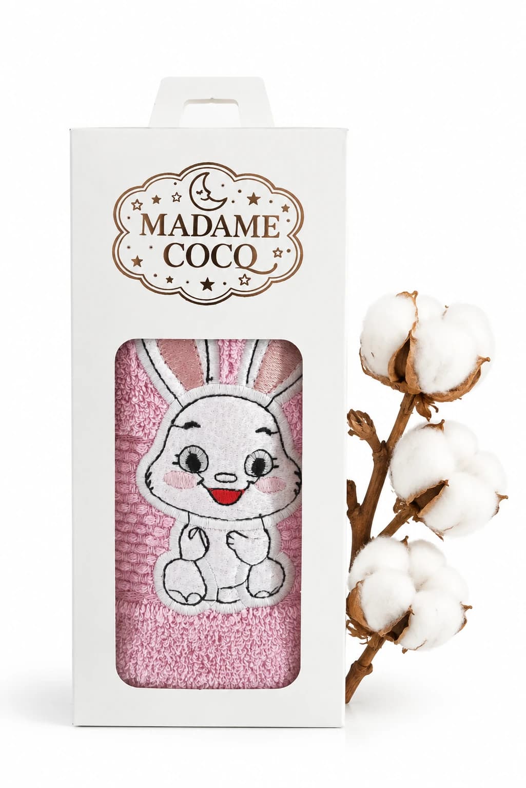 حوله دستی 60*40 کودک طرح خرگوش برند madame coco