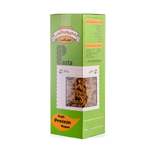 پاستا پروتئینی سفیده وگان لوله ای مدیاف 350 گرم