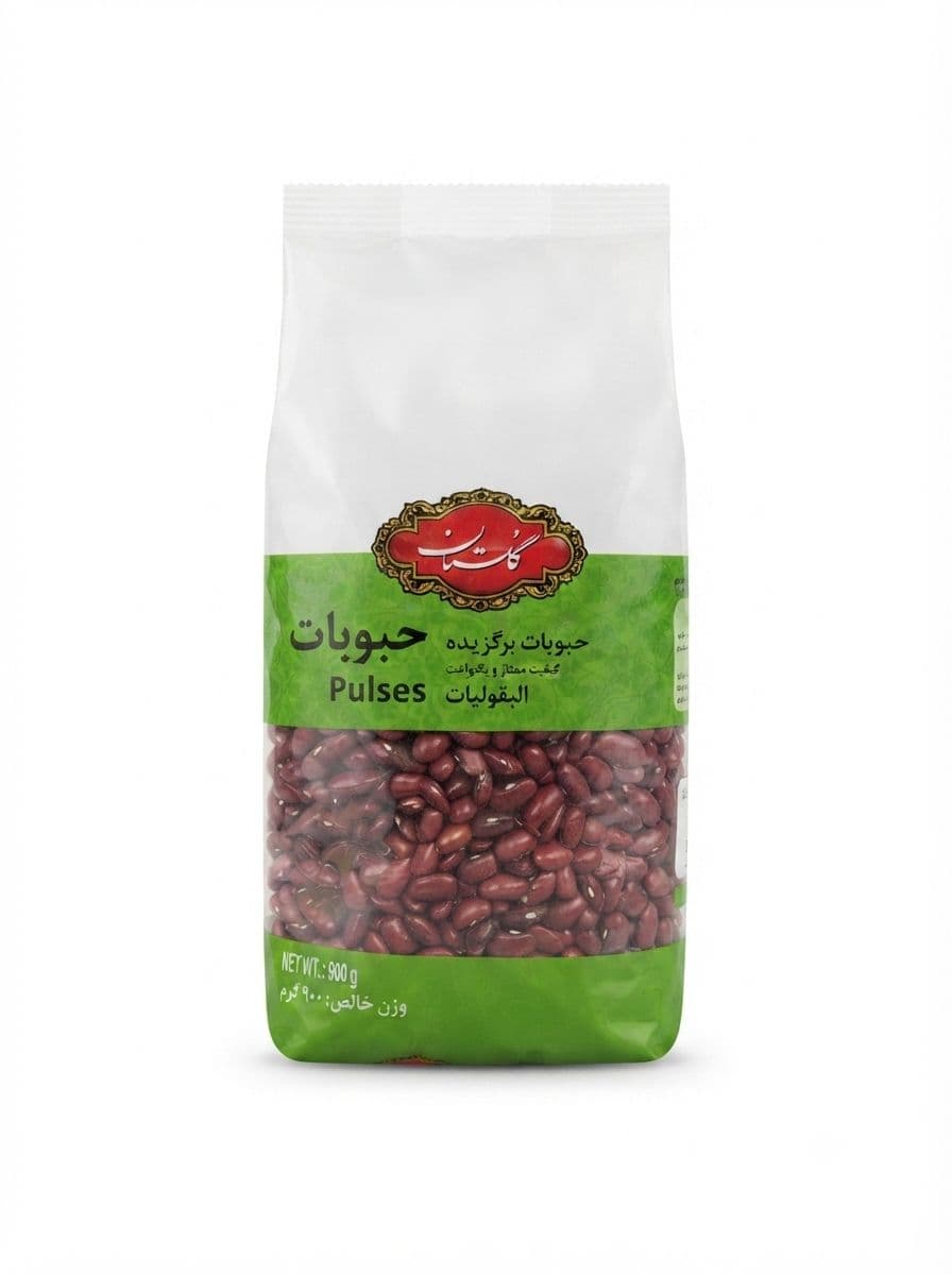 لوبیا قرمز 900 گرمی گلستان(استند آپ) کد 726