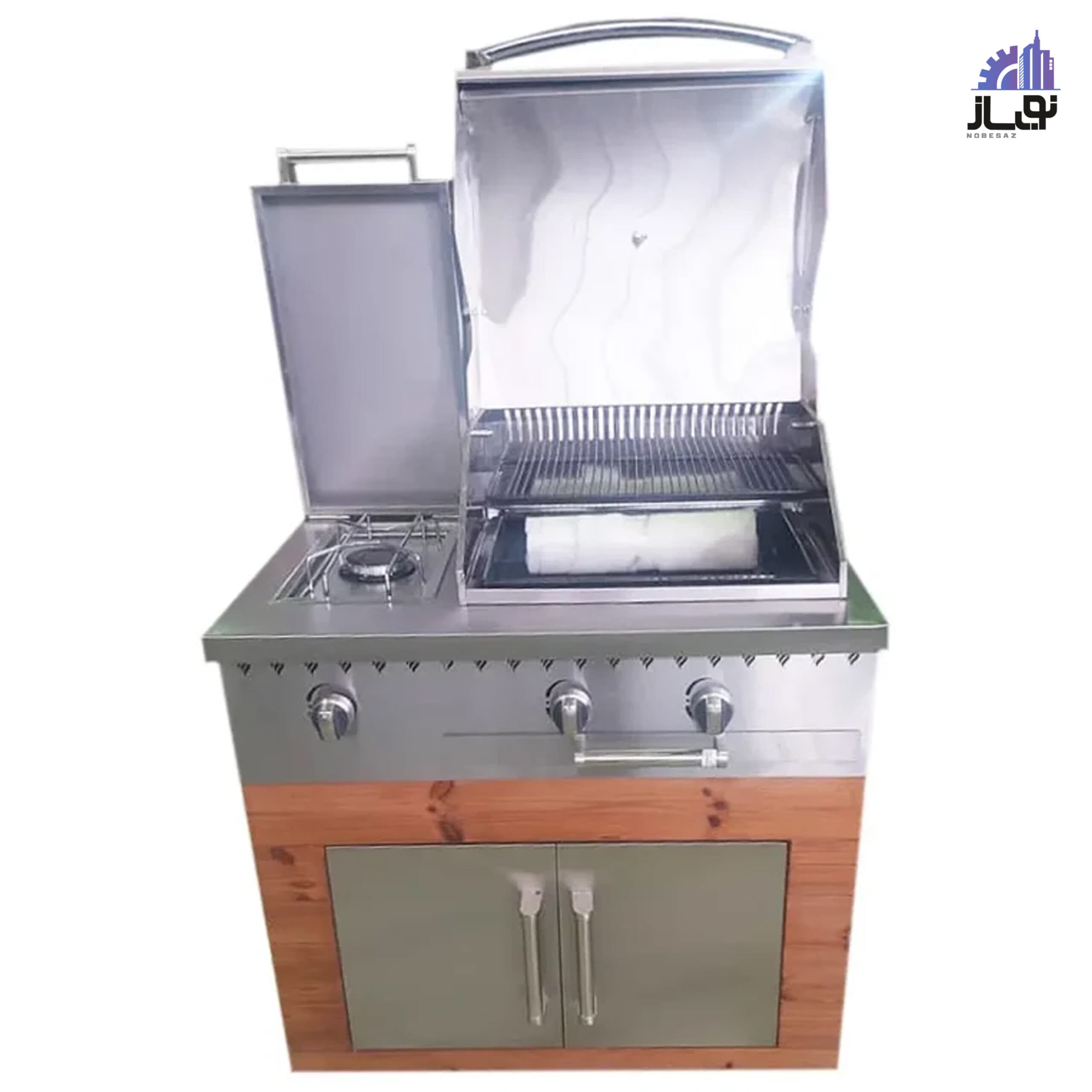 باربیکیو ۹۲ سانت شعله‌ دار عرض 60 کد cc134